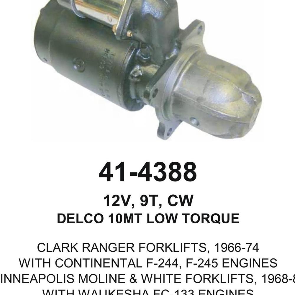 Starter — 10MT-HT 12V 9T CW DRY Fits Case IH Replaces ROM4574N-USA