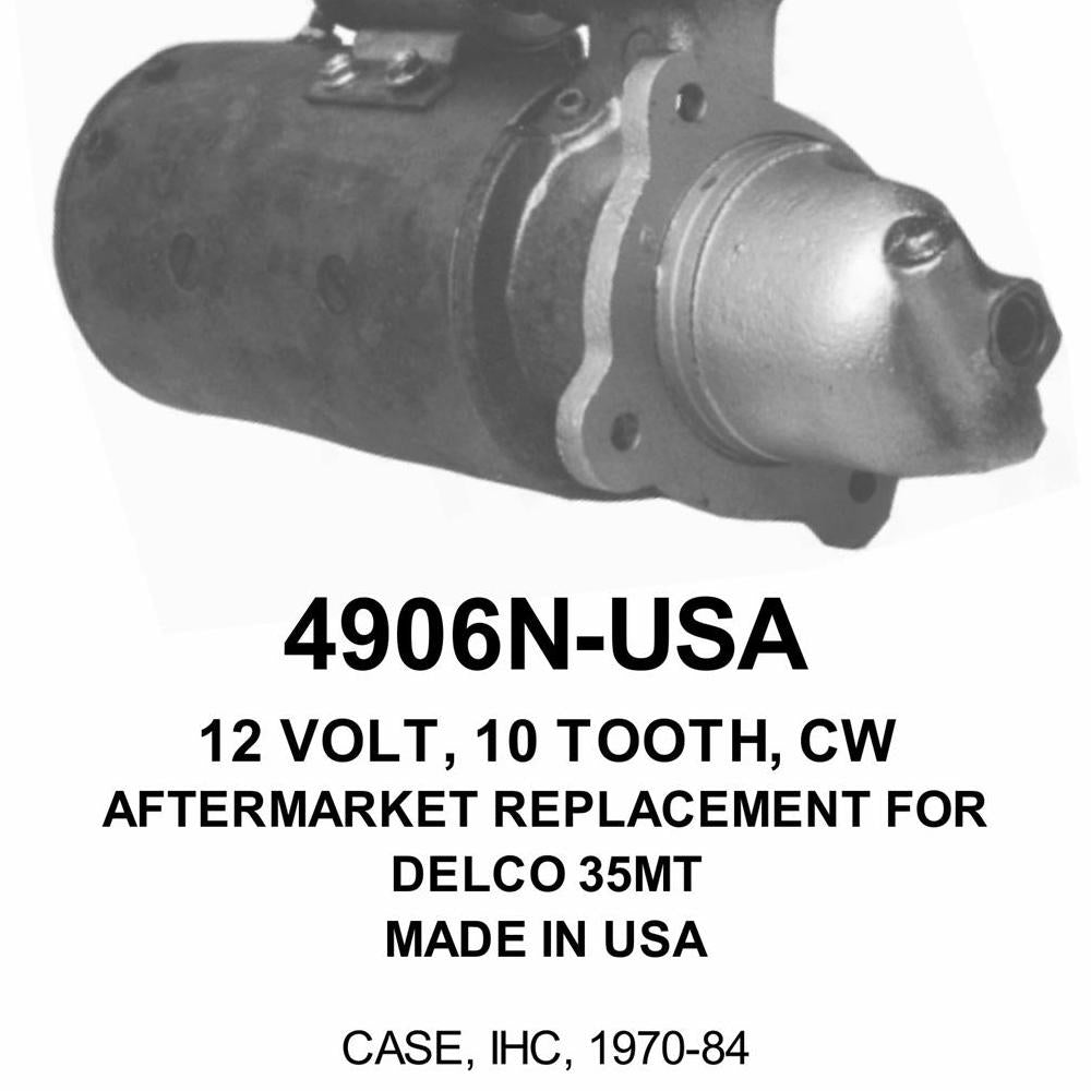 Starter — 35MT 12V 10T CW SAE1 Fits Hough Replaces ROM4906N-USA