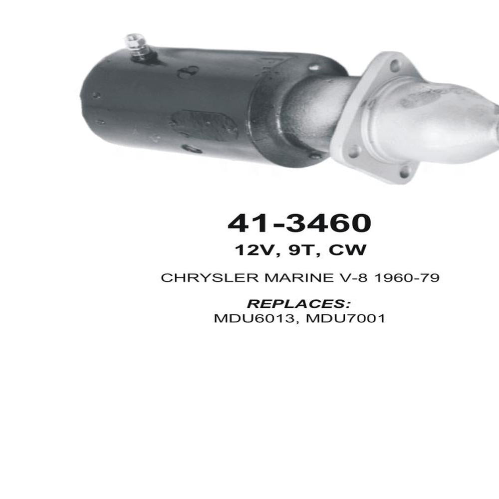Starter — PREST STR 12V 9T CW Fits Dodge Replaces ROM5222N-USA