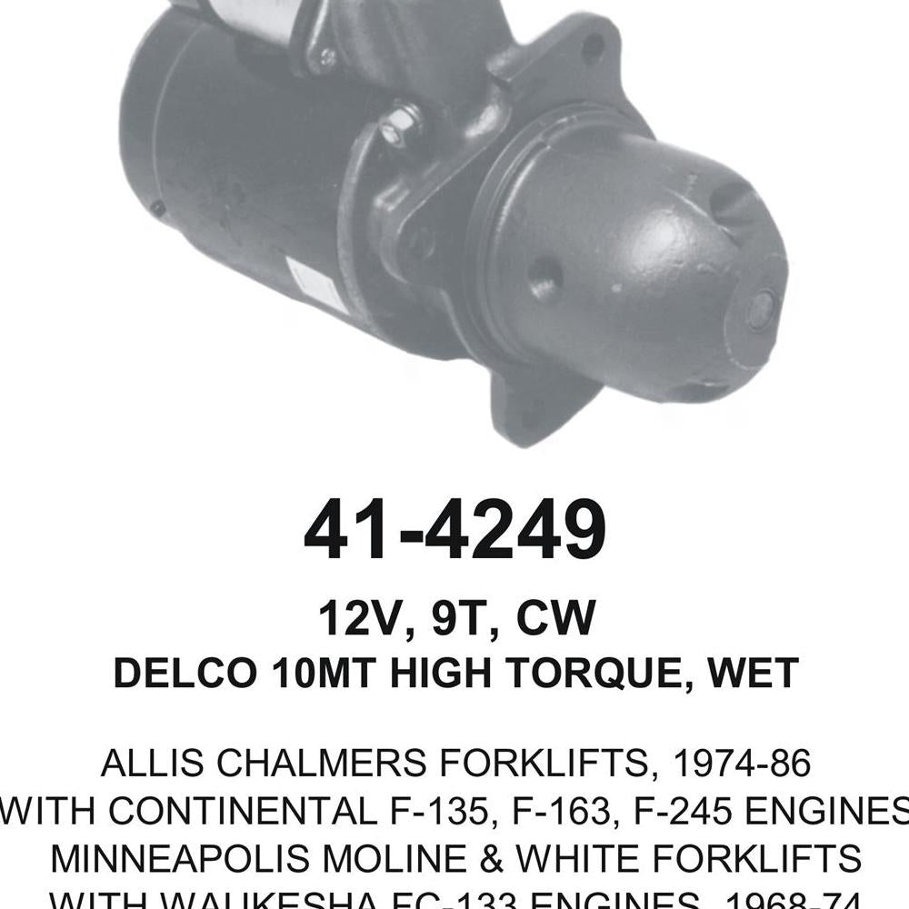 Starter — N- 10MT-HT 12V 9T WET Fits Allis Replaces ROM6178N-USA