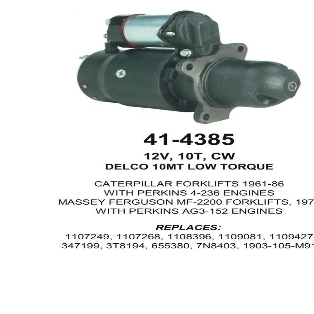 Starter — 10MT-HT 12V 10T Fits Galion Replaces ROM6730N-USA