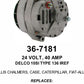 Alternator — DELCO 10SI-136 24V 40A SE Fits Caterpillar