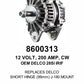 Alternator — 28SI 12V 200A J180 Fits Ford Replaces ROM8743N-USA