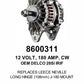 Alternator — 28SI 12V 200A J180 Fits Freightliner Replaces ROM8745N-USA