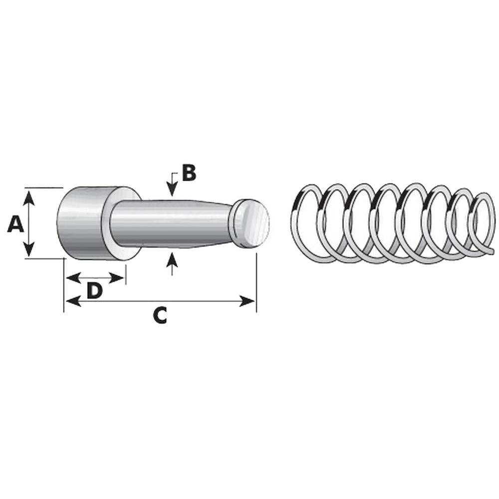 S.11158 PTO Yoke Pin - Pin Ø:14mm (Agripak 2 pcs.)