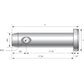 One New Aftermarket Top Link Pin Standard (Fits CAT. 0) 5/8" x 2-1/8"