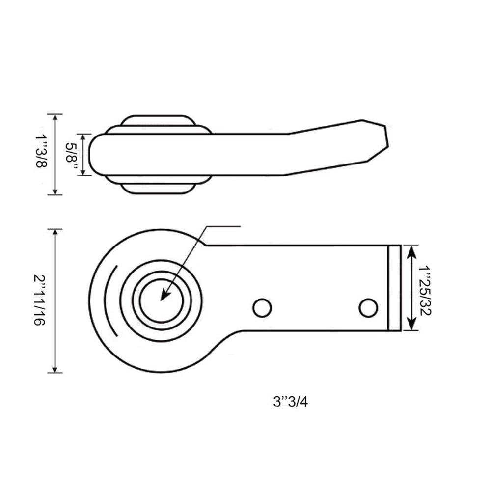 S.15340 Lower Link Weld On Ball End (Fits CAT. 1) LH