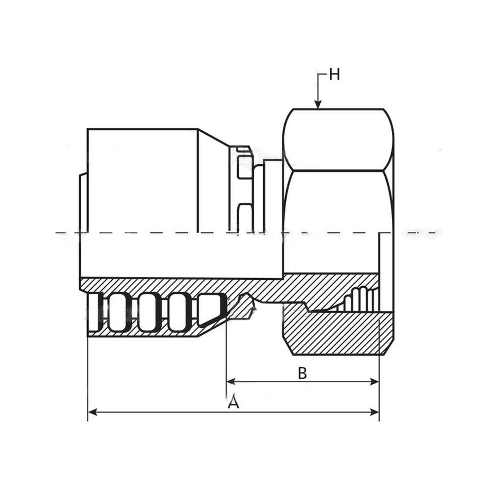 S.163993 Parker Metric  Hose Fitting 1/4'' x M14 x 1.5 Fits PARKER HANNIFIN