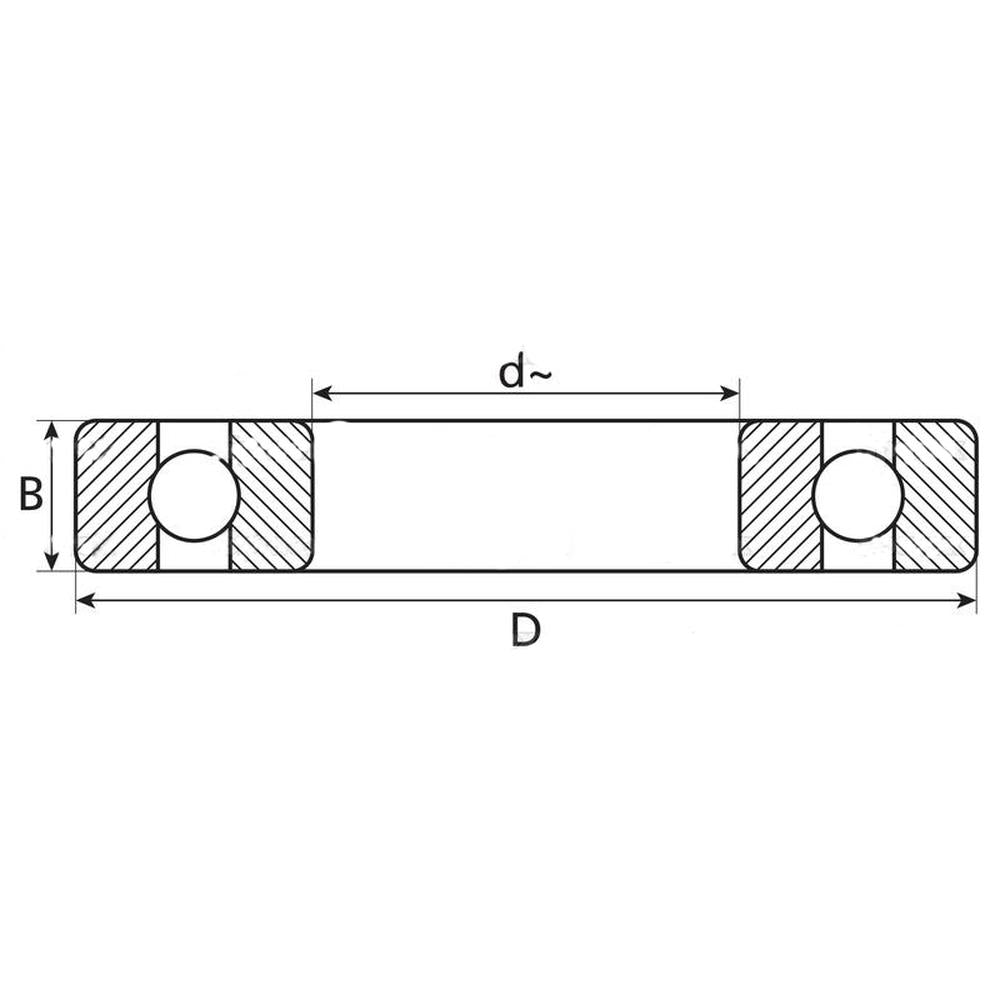 S.18089 Sparex Deep Groove Ball Bearing (62072RS) Fits Vicon