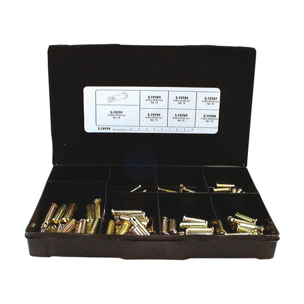 S.19794 Metric Clevis Pins Ø: 4 - 10mm (Handipak 105 pcs.)