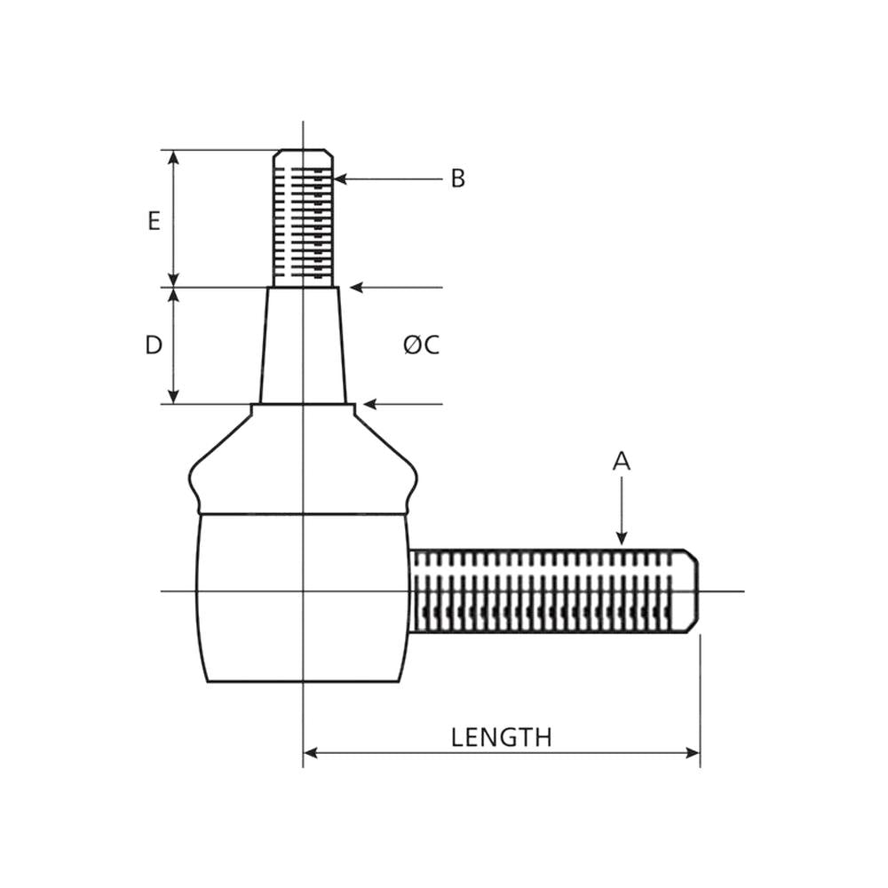S.20316 Tie Rod, Length: 83mm Fits Hinomoto