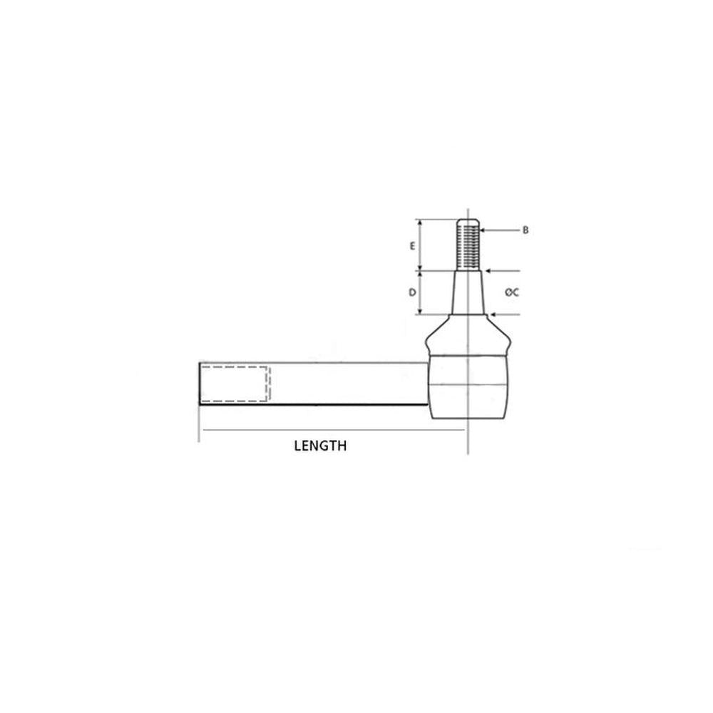 S.20353 Tie Rod, Length: 70mm - Fits Long Tractor TX17140