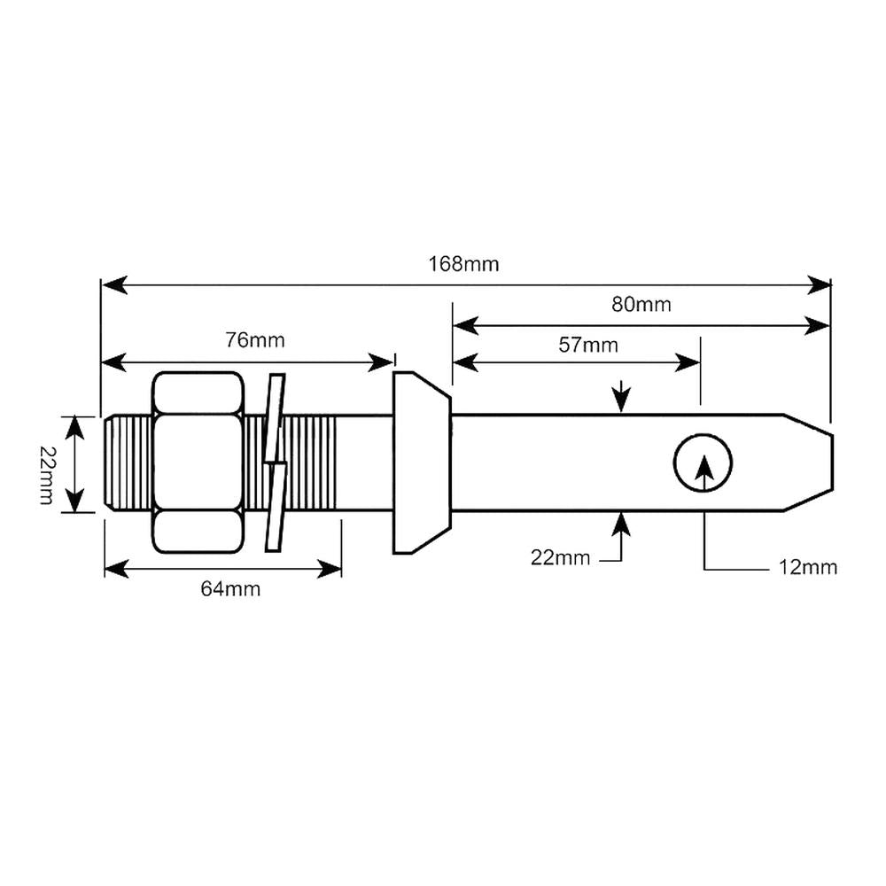 S.3004 Lower Link Implement Mounting Pin (Fits CAT. 1)