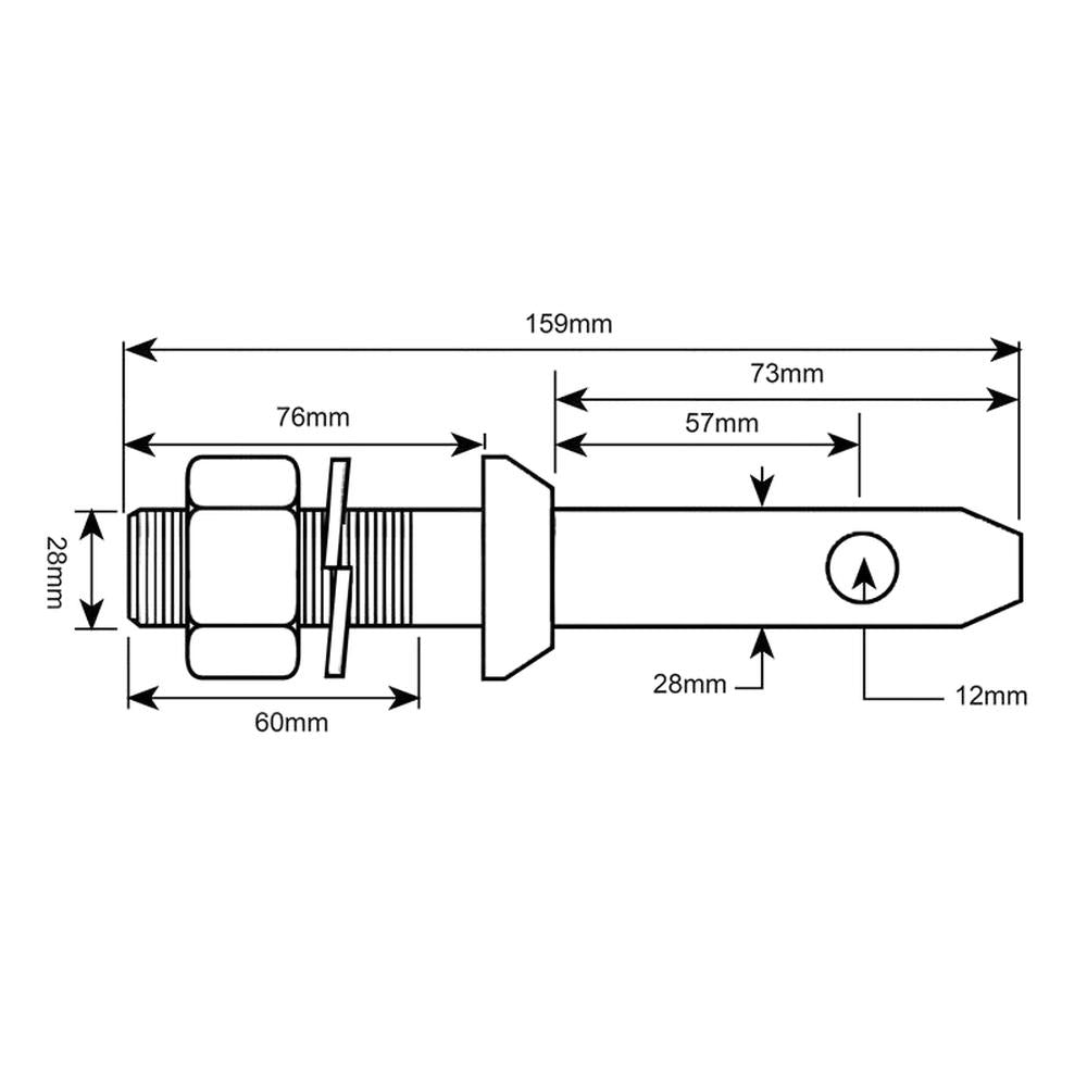 S.3006 Lower Link Implement Mounting Pin (Fits CAT. 2)