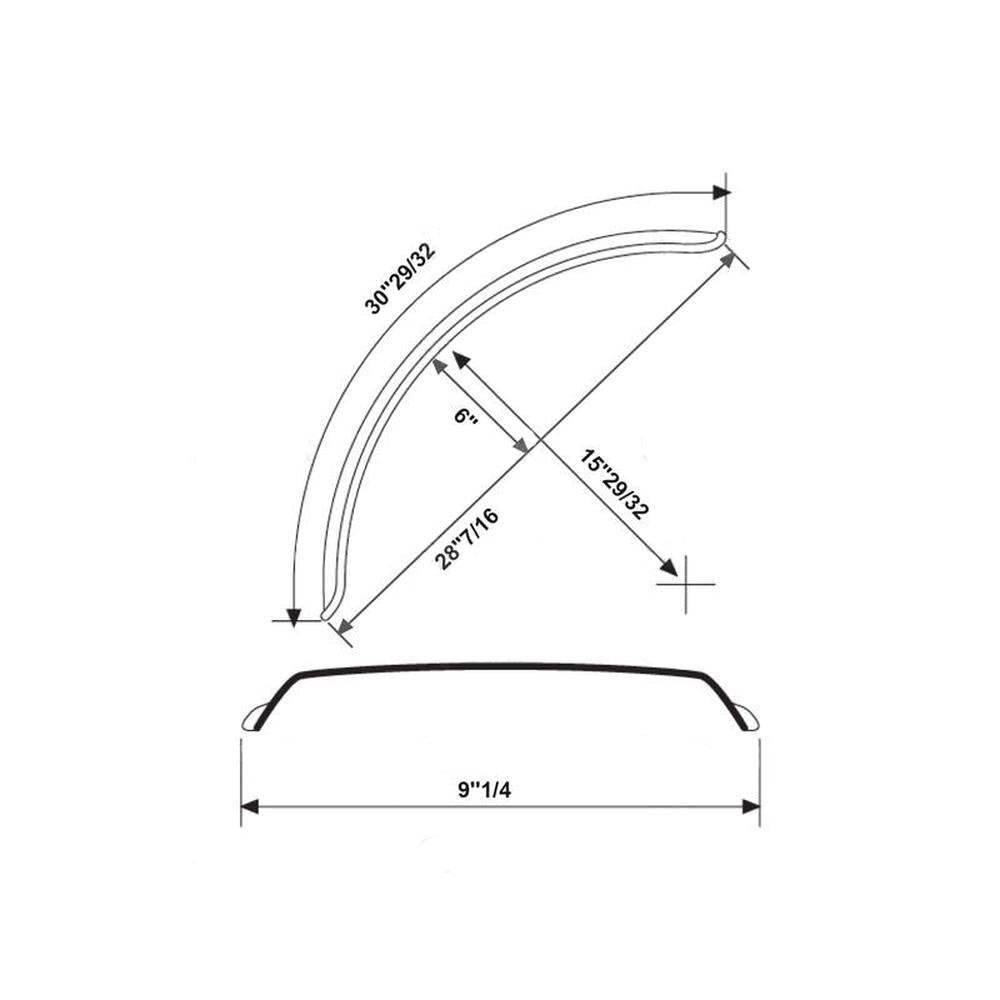 S.31511 Mudguard, Length: 800mm, Width: 230mm.