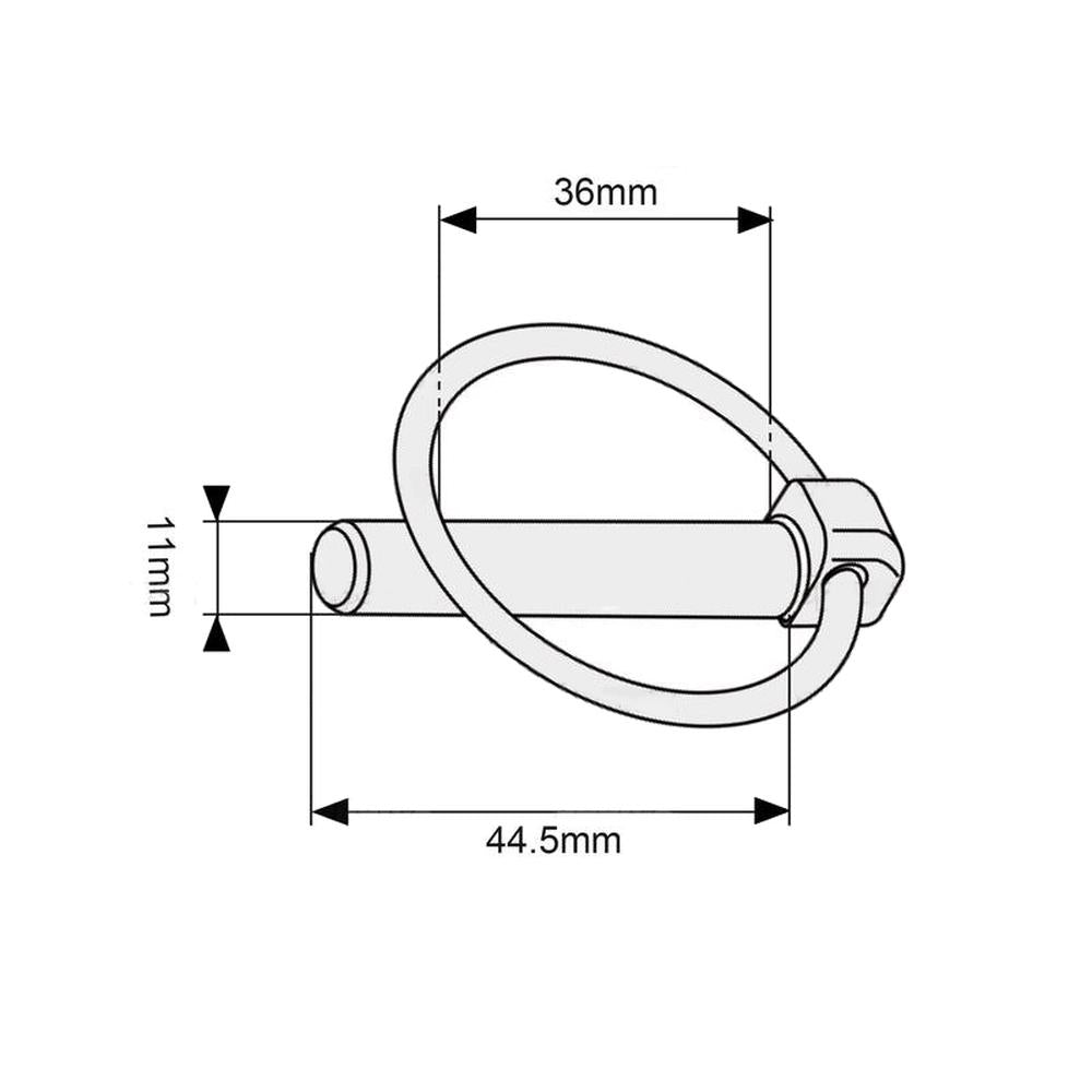 S.39 Round Linch Pin, Pin 11mm x 44.5mm ( ) Fits Ford/New Holland