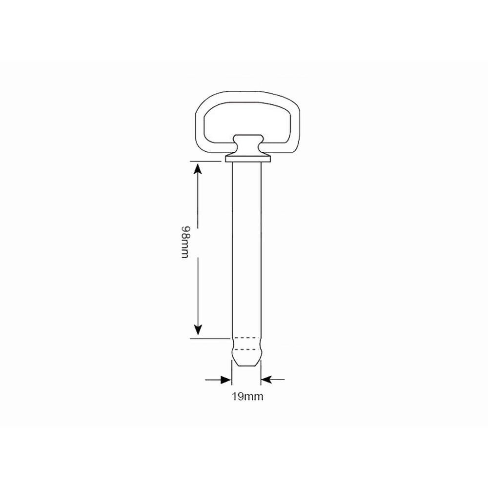 S.408 Hitch Pin Chain & Linch Pin 3/4" x 3-7/8" - Fits Massey Ferguson Models