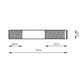 S.41023 Stud, Threaded, Drawbar, 1686397M1 Fits Massey Ferguson