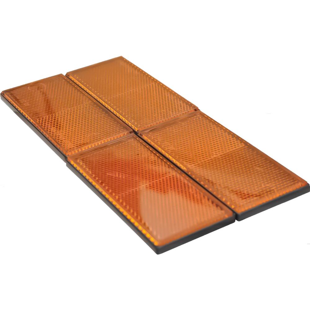 S.4614 Rectangular Reflector Amber 4 pcs. Agripak