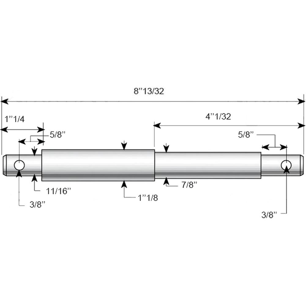 S.5007 Lower Link Implement Pin - Dual (Fits CAT. 1/2)