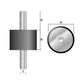 S.55400 Rubber Damper - Bolt to Bolt, 15mm.