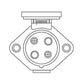 S.56469 4-Pin Auxiliary Female Socket (Plastic) - Fits Ford/New Holland
