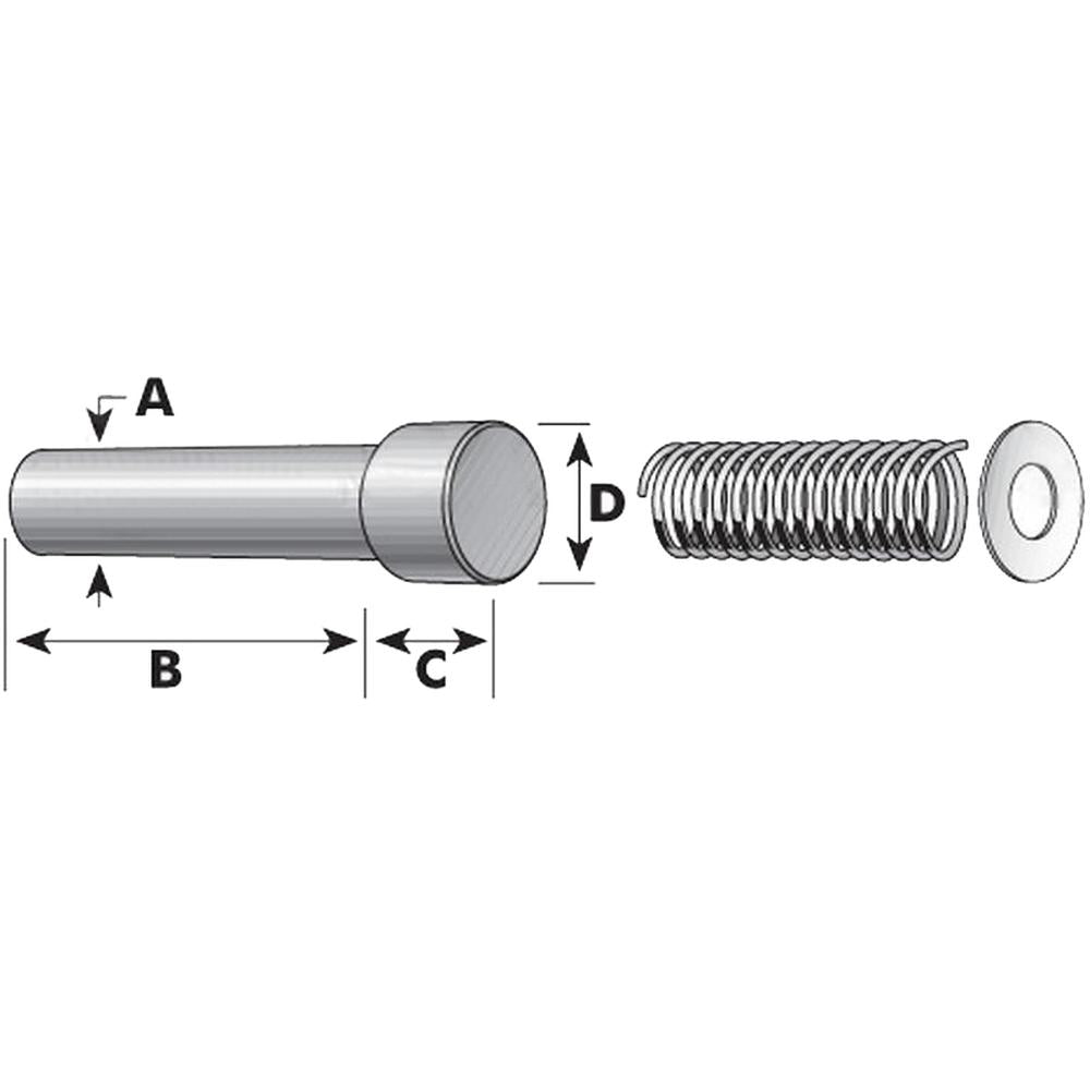 S.5786 PTO Yoke Pin - Pin Ø:8mm (Agripak 2 pcs.)