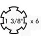 S.6008 PTO Yoke, Quick Release, Size: 1-3/8-6 Spline - Fits Massey Ferguson