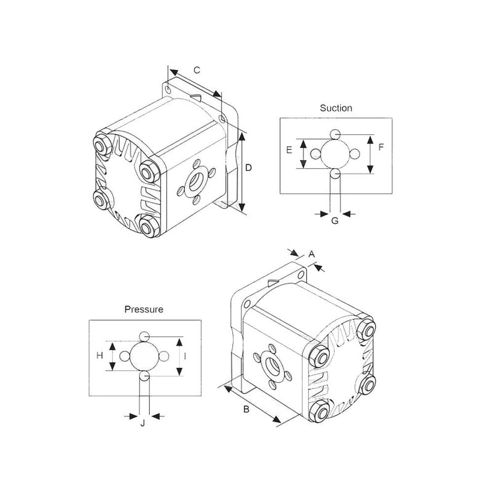 S.62214 Single Hydraulic Pump - Fits Universal Tractors