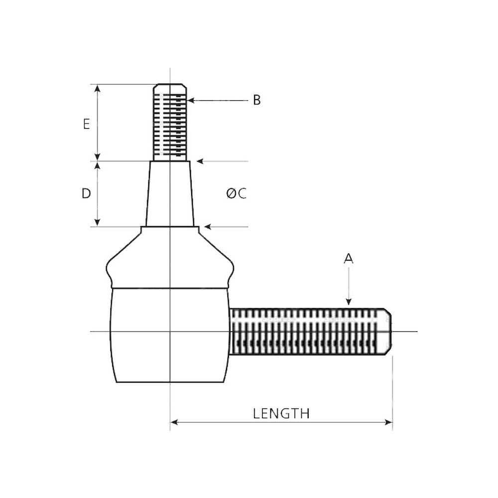 S.63297 Tie Rod End, Rh, 2311220 Fits Deutz-Fahr