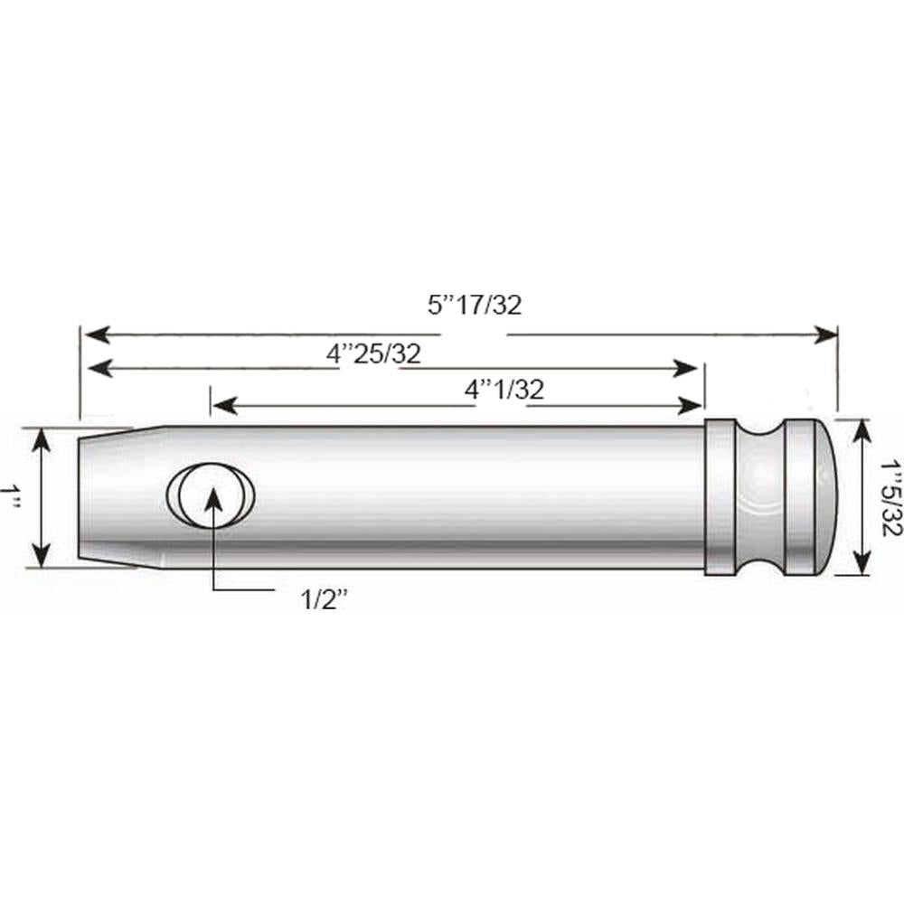 S.69 Top Link Pin - Standard (Fits CAT. 2), ( ) Fits Case IH