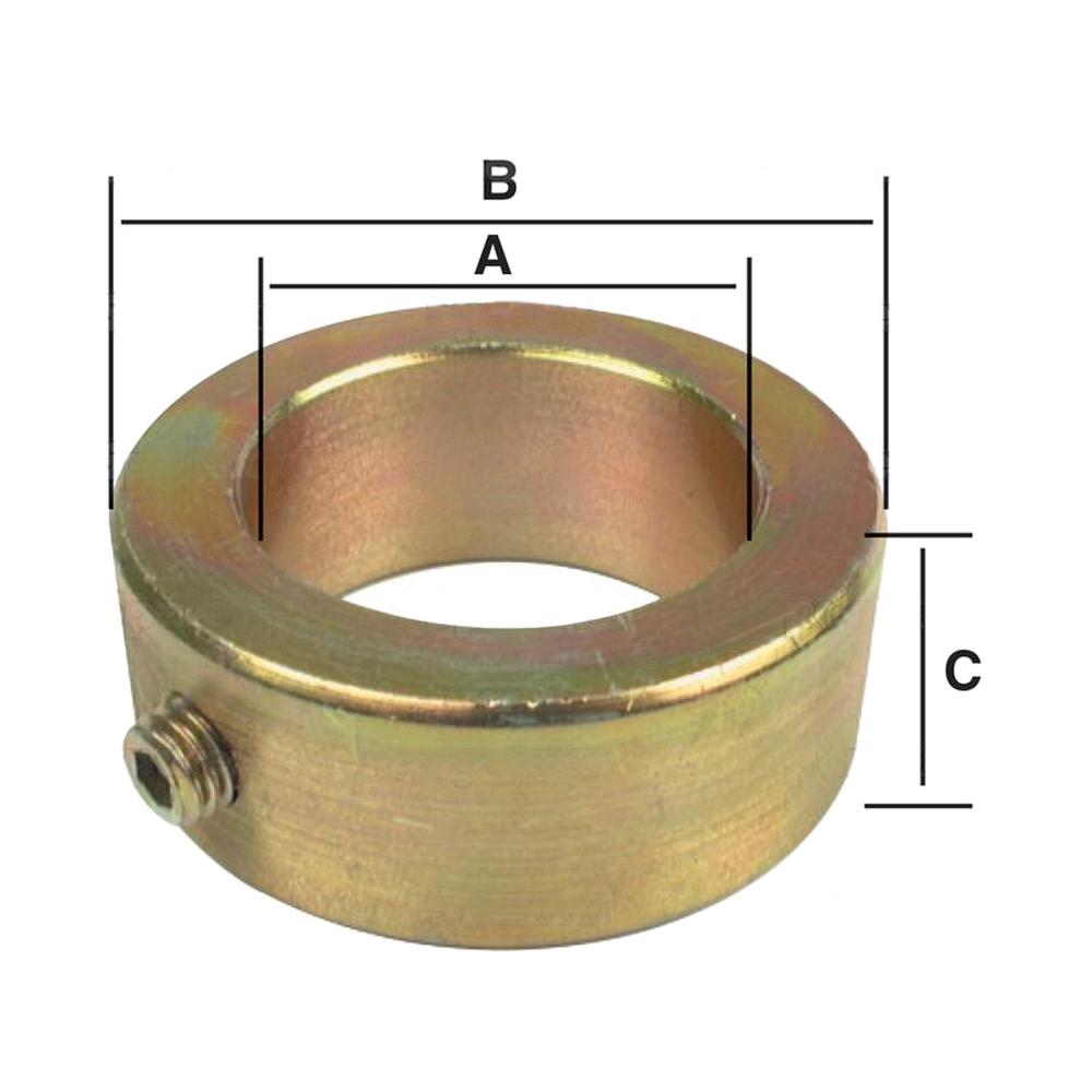 S.99 Shaft Locking Collar, ID: 1'', OD: 1 5/8'', Height: 5/8''.