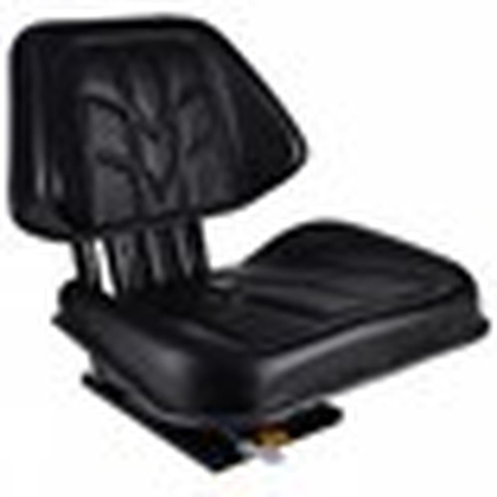 S8301276 Low Back Seat, Black Vinyl w/Mechanical Suspension Fits Massey Ferguson