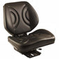 S8302165 Low Back Seat, Black Vinyl w/ Mechanical Suspension - Fits Belarus