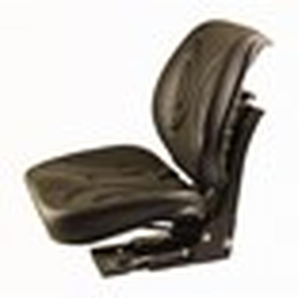 S8302165 Low Back Seat, Black Vinyl w/ Mechanical Suspension - Fits Zetor