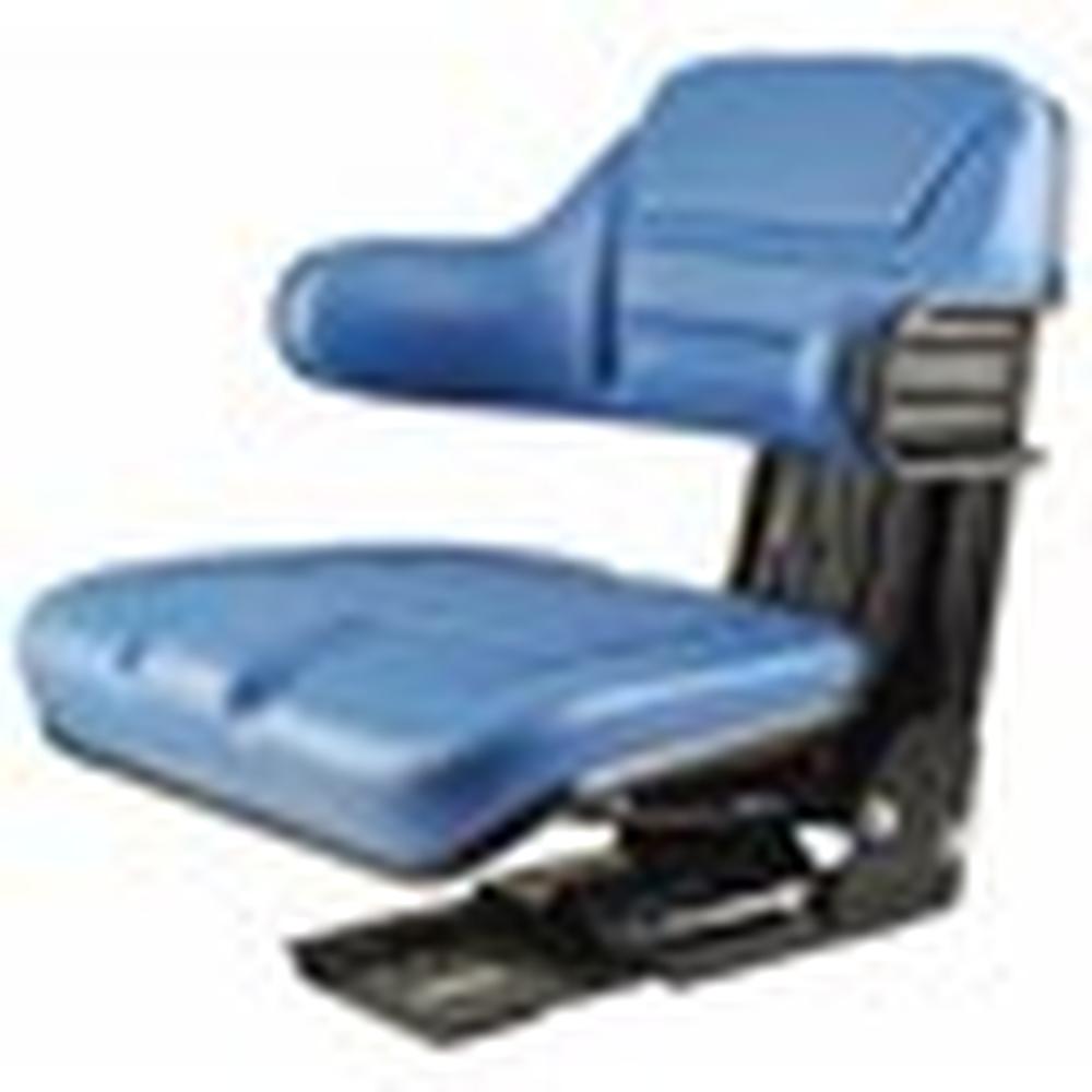 S830686 Wrap-Around Seat, Blue Vinyl w/ Mechanical Suspension Fits Ford