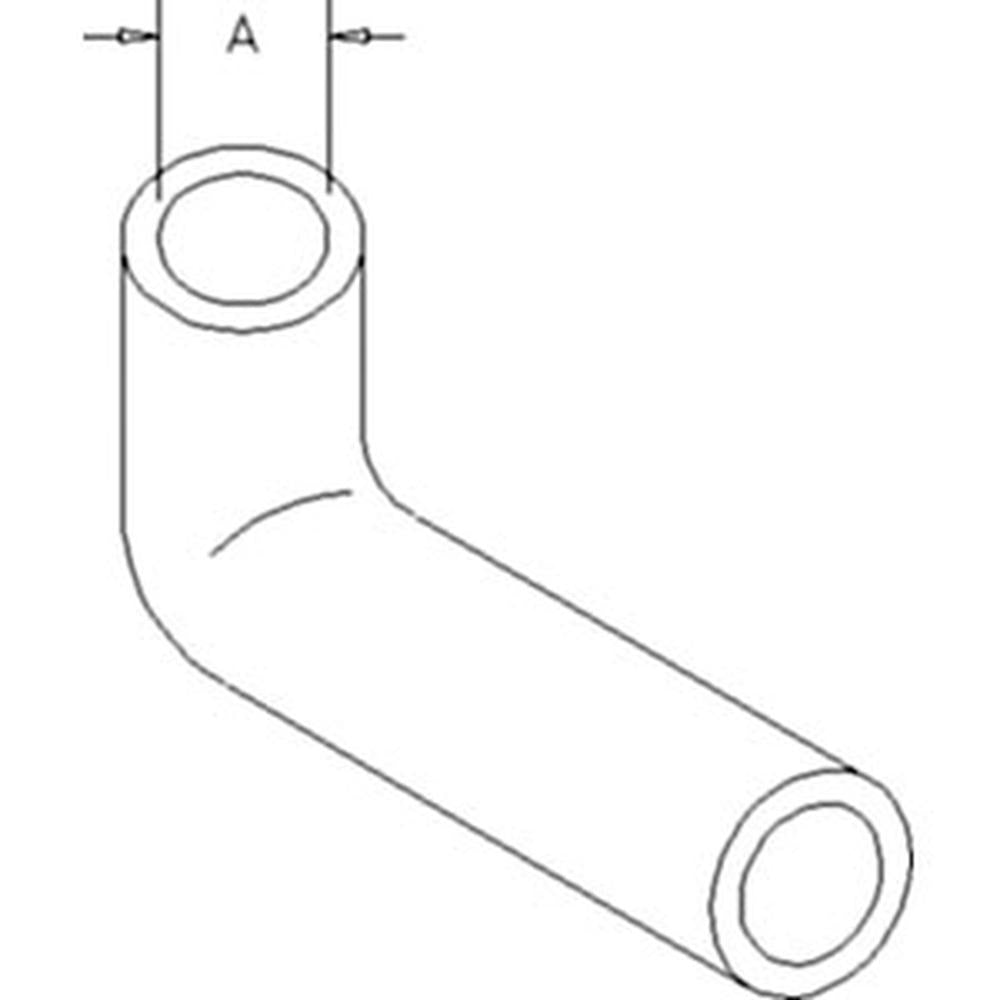 Fits New Holland Radiator Bypass Hose .540" Part SBA145536051 on Skid Steer &
