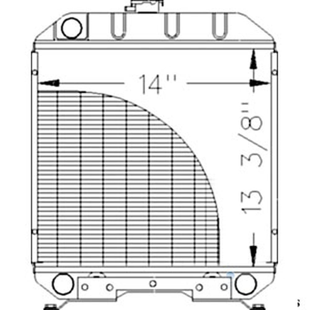 SBA310100610 Radiator Fits Ford New Holland Compact Tractor 1120 1215 1220