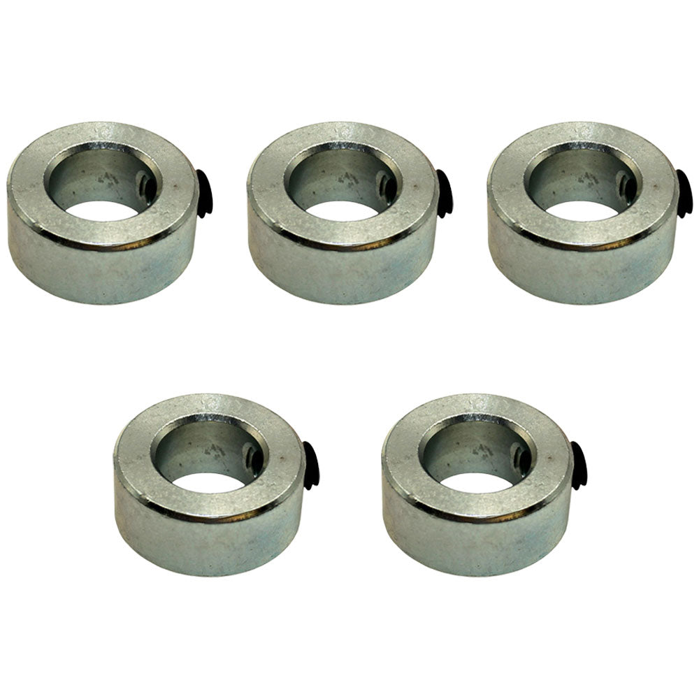 Qty 5: Solid Shaft Set Collars  Fits Universal Products Replaces SC-A-62