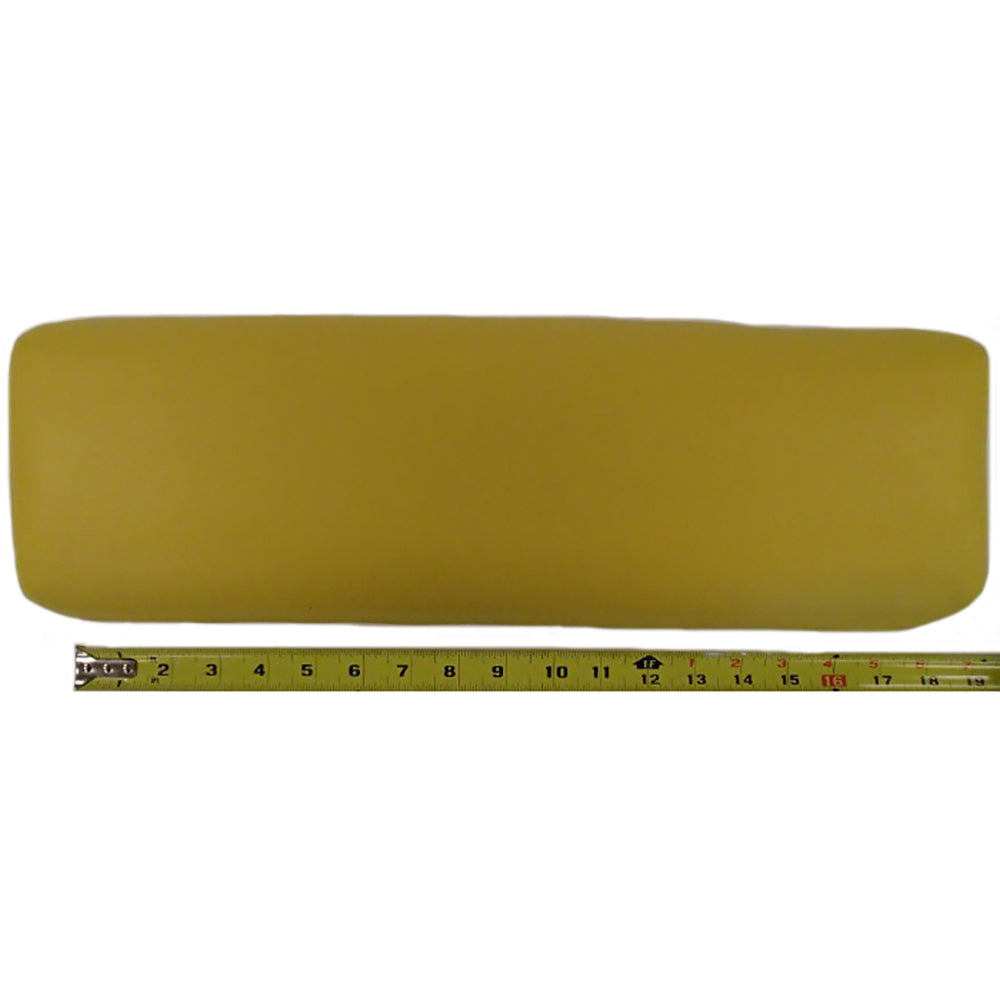 Straight Back Rest Yellow Vinyl Cover 2" Wood Backed Foam Fits John Deere