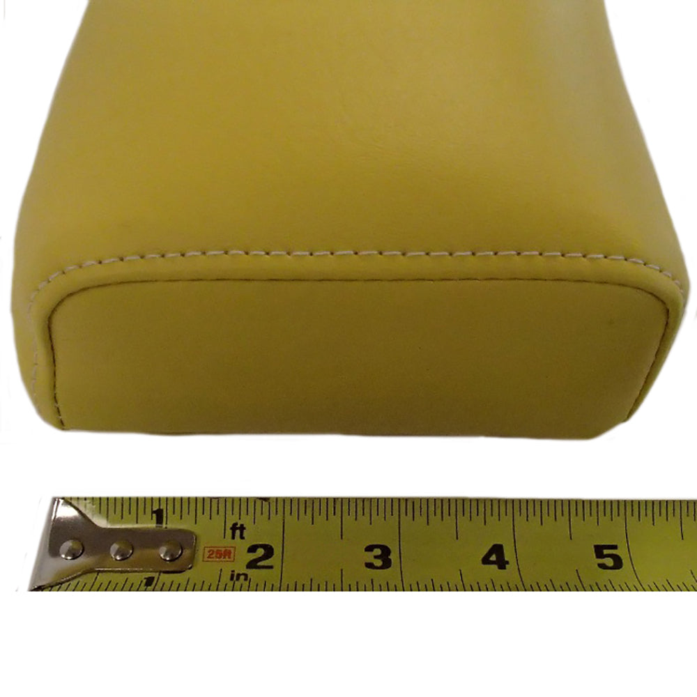 Straight Back Rest Yellow Vinyl Cover 2" Wood Backed Foam Fits John Deere