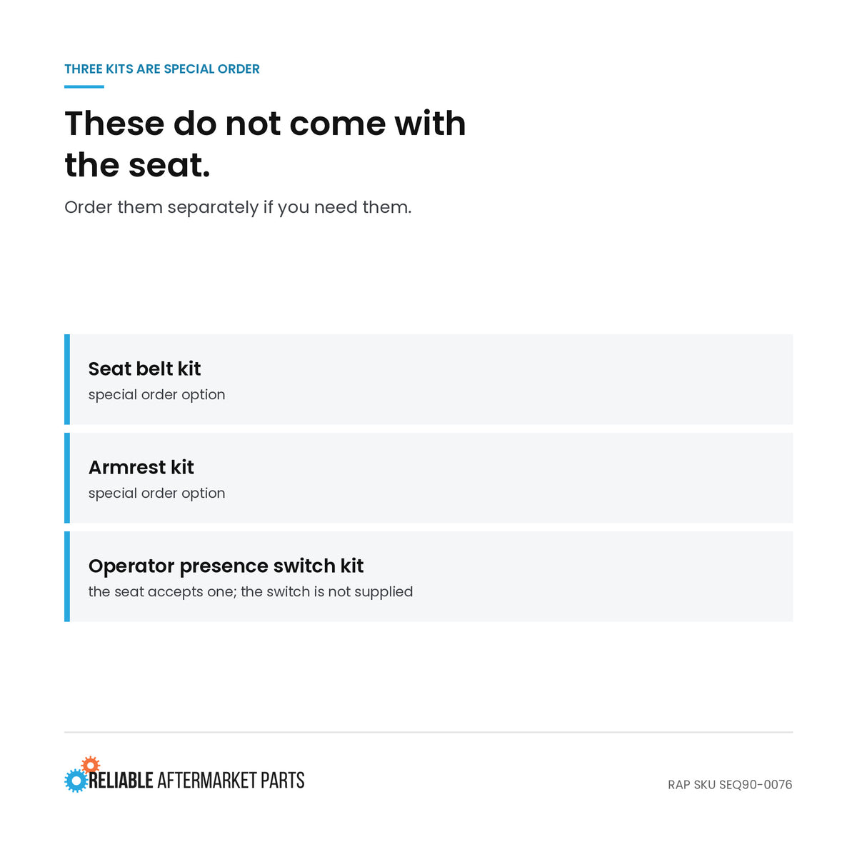 Replacement Fits Case DOZER SEAT FITS VARIOUS MODELS #S2