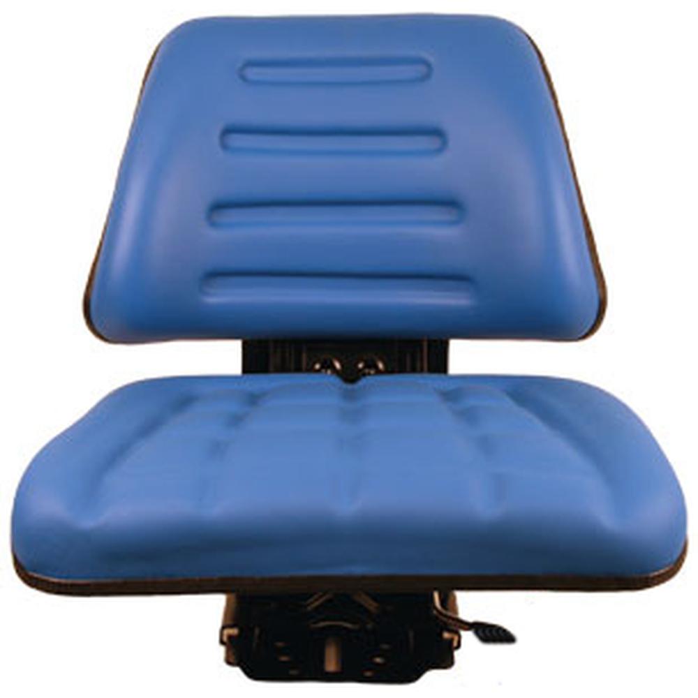 Seat Assembly Trapezoid Backed Vinyl Blue Fits Ford 4630 545 4130 5030 3930 445