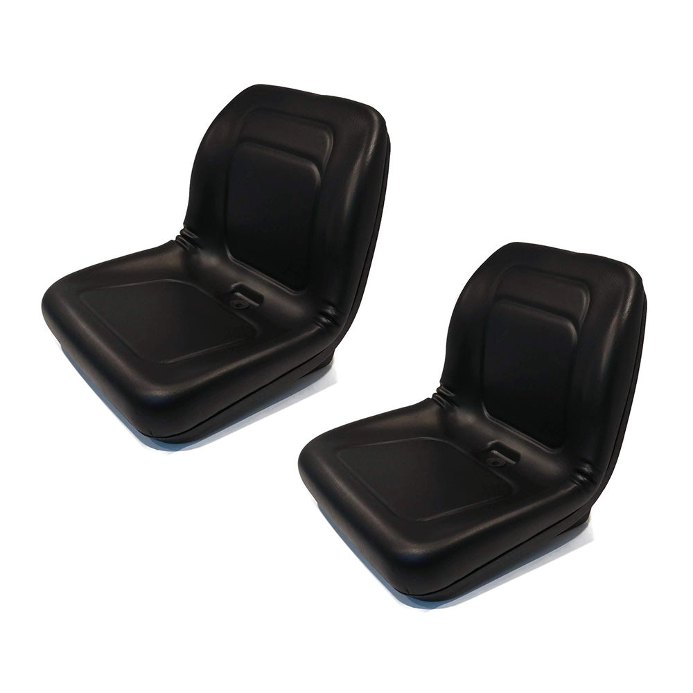 2 Two Black High Back Seats Fits John Deere Fits Gator XUV 620i 850D 550 550