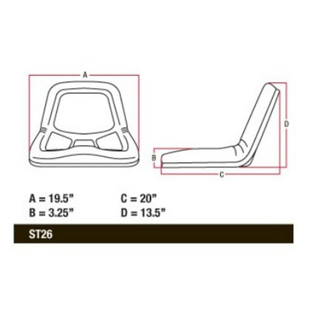 3284599M91 New Flip Dishpan Seat Fits Massey Ferguson 1010 1045