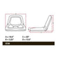 Flip Dishpan Seat with Brackets Fits Massey Ferguson Replaces 3284599M91