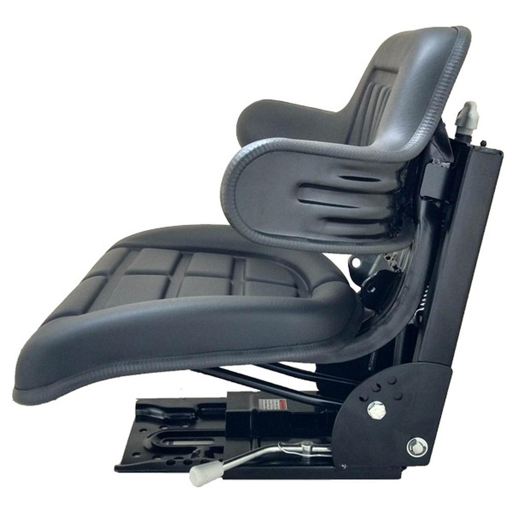 Black Universal Tractor Seat - Plain Fits Universal Products Replaces 510000BK