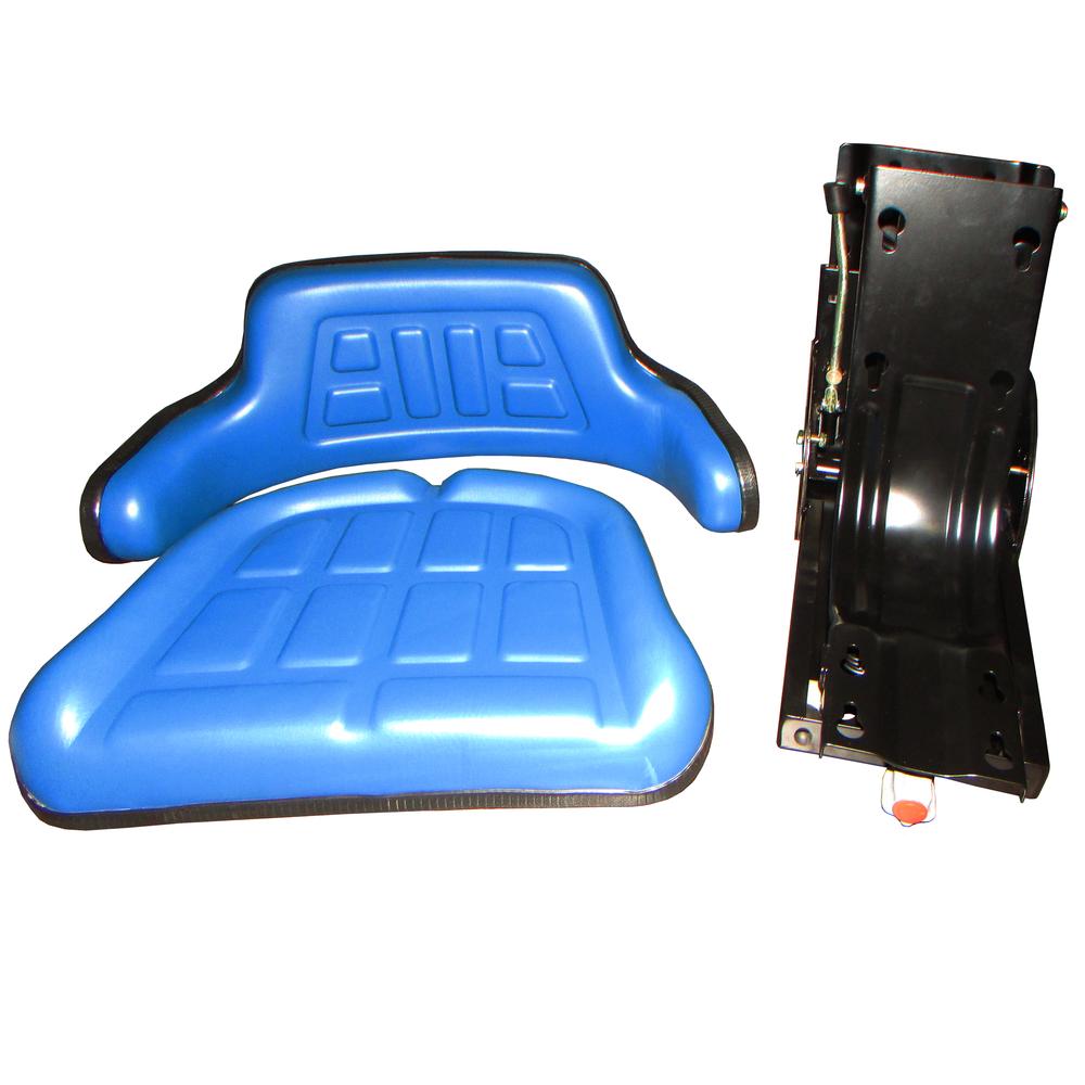 Tractor Seat Blue Waffle Fits Ford FarmTractors Universal Spring Suspension