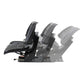 Black Tractor Seat Backrest Base & Slide Track Steel/PVC Compact Mower Seating