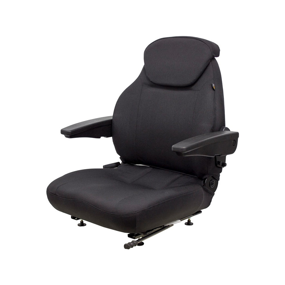 Black Cordura Fabric Universal Seat with Adjustable Mounting Slide Rails
